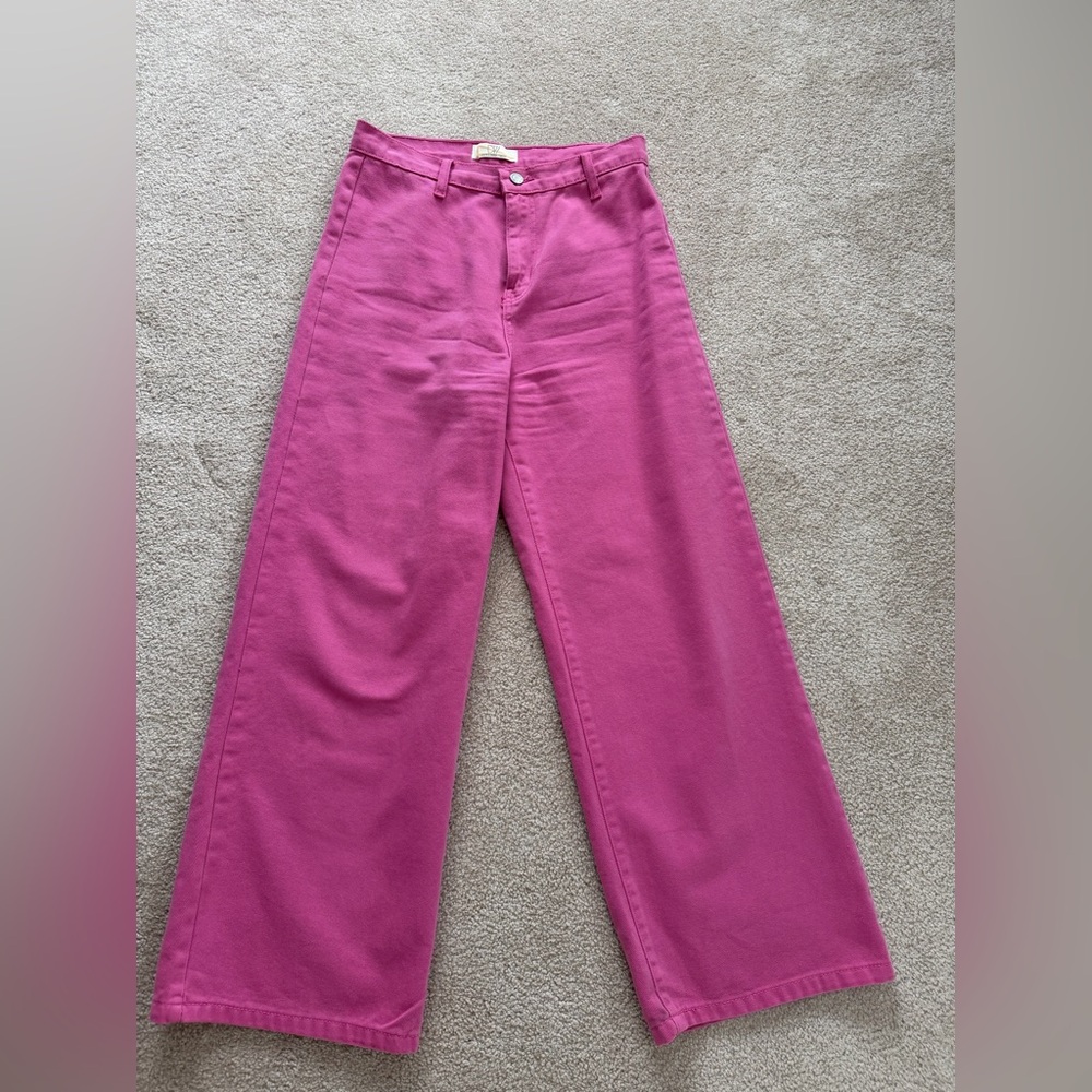 Vibrant Pink Wide-Leg Pants